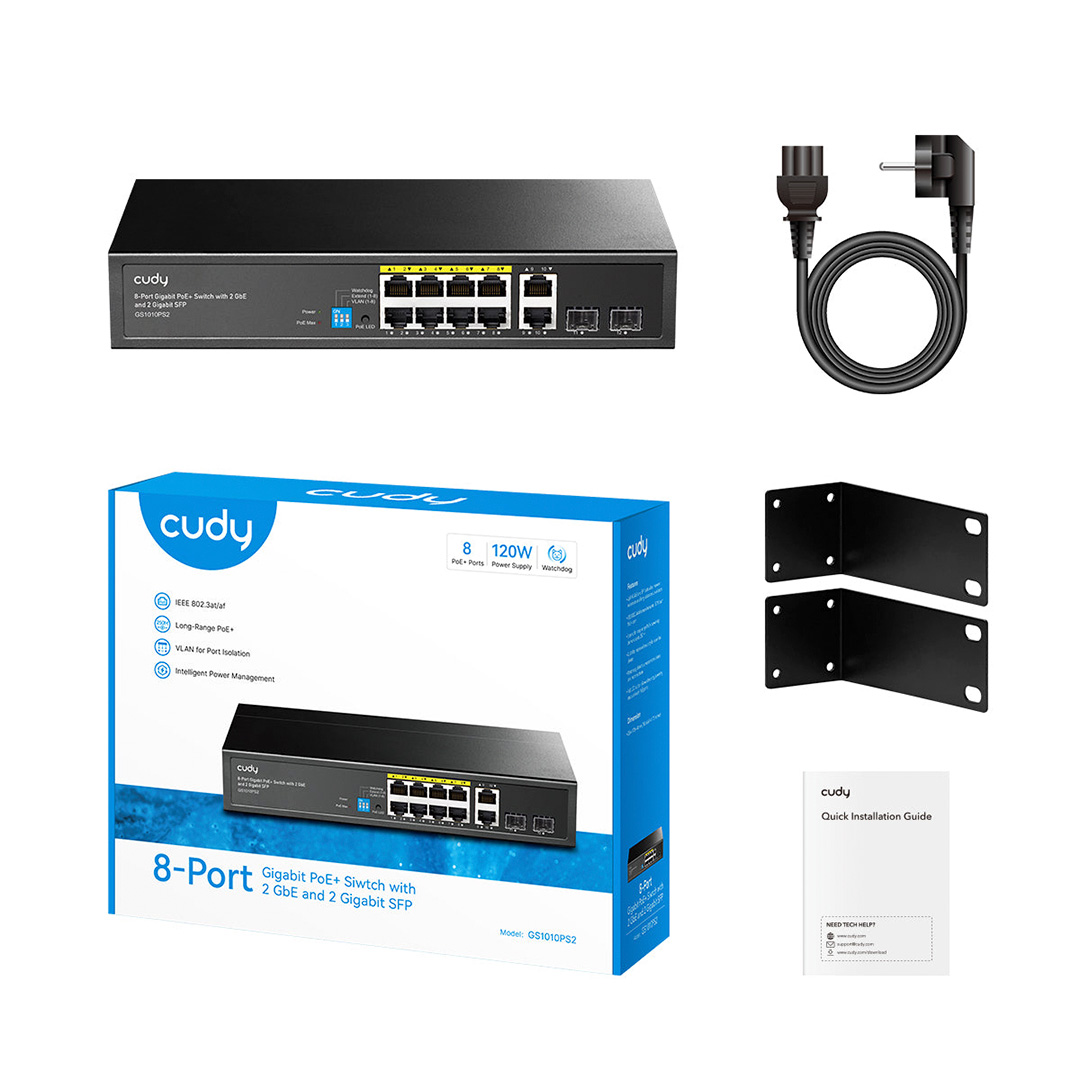 Cudy GS1010PS2 Switch PoE+ Gigabit