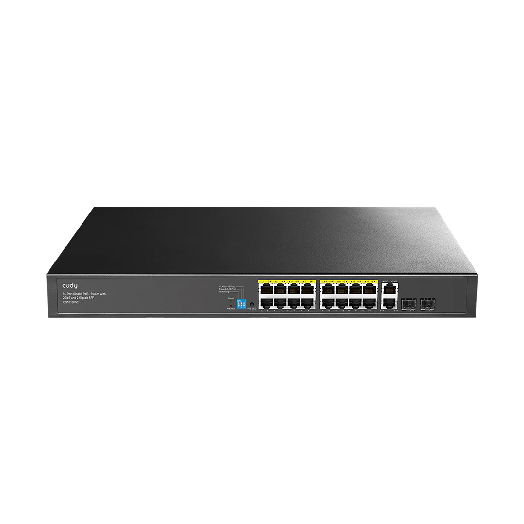Cudy GS1018PS2 Switch PoE+ Gigabit 16 Puertos 2 SFP Rack