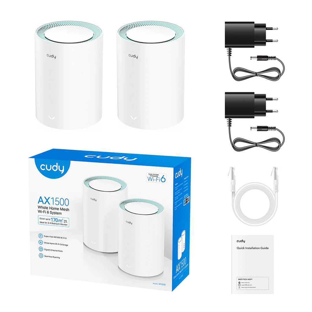 Cudy M1500 Wi-Fi 6 Mesh AX1500 Pack x2
